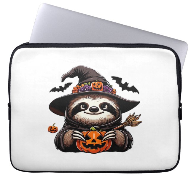 Capa Para Notebook Fantasmagórico Chapéu de Bruxa de Preguiça de Hall (Frente)