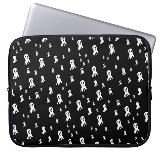 Capa Para Notebook Fantasmas do Dia das Bruxas Escuros (Frente)