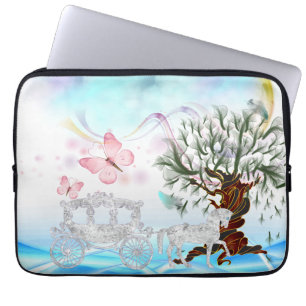Capa Para Notebook Fantasy Crystal Horse Carruagem