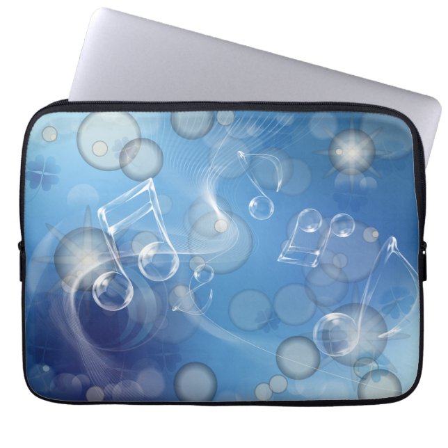 Capa Para Notebook Fantasy Glass Music Notes (Frente)