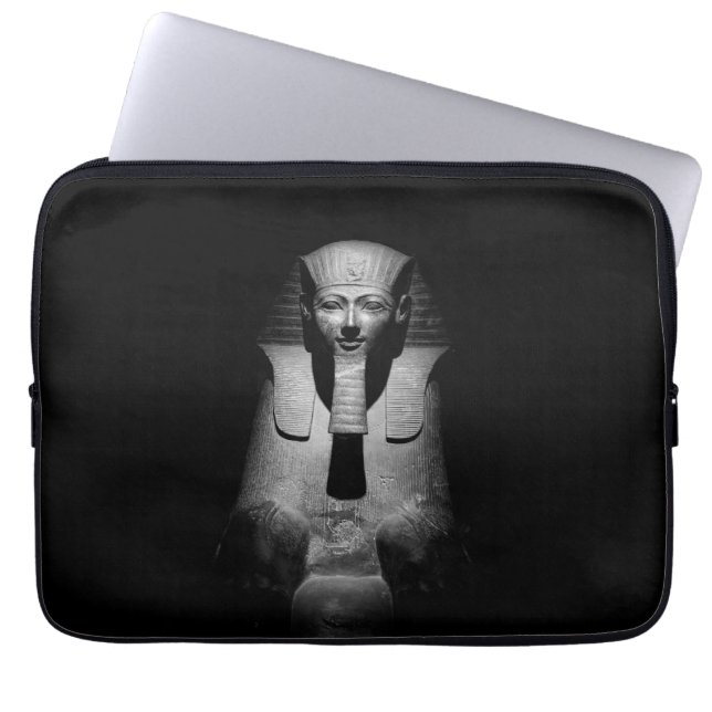 Capa Para Notebook Faraó rei preto e branco (Frente)