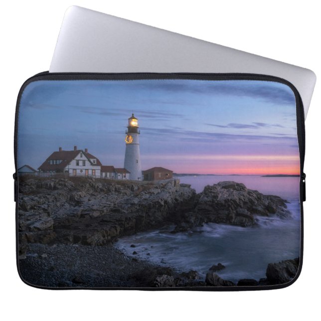 Capa Para Notebook Faróis | Farol de Cabo Elizabeth Maine (Frente)