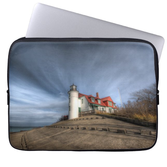 Capa Para Notebook Faróis | Ponto Betsie Lake Michigan (Frente)