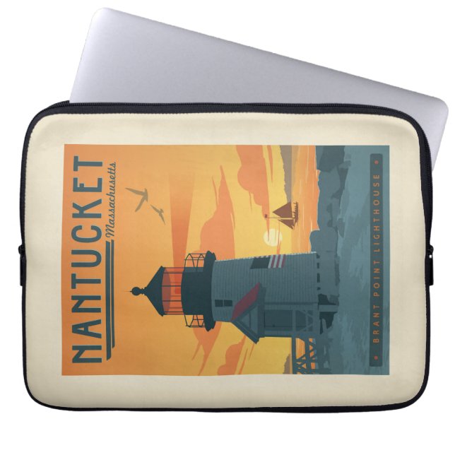 Capa Para Notebook Farol Brant Point | Mães Nantucket (Frente)