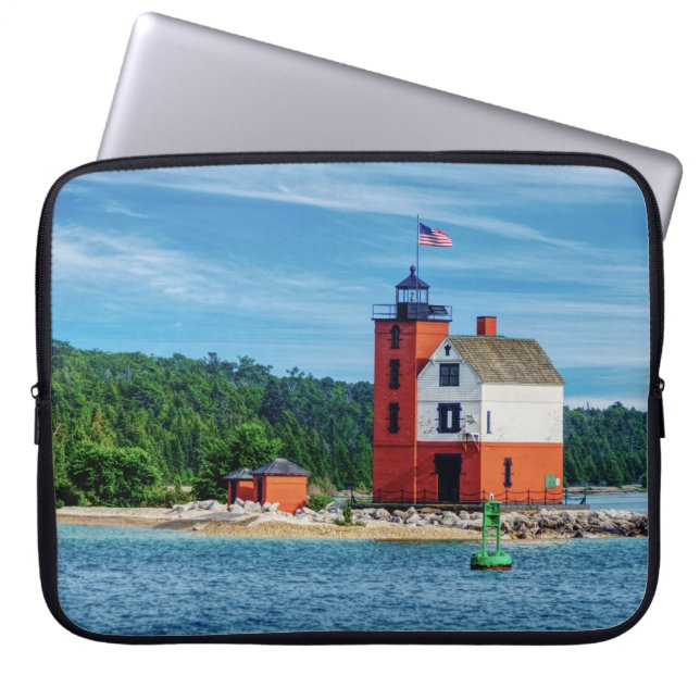 Capa Para Notebook Farol da Ilha Round (Frente)