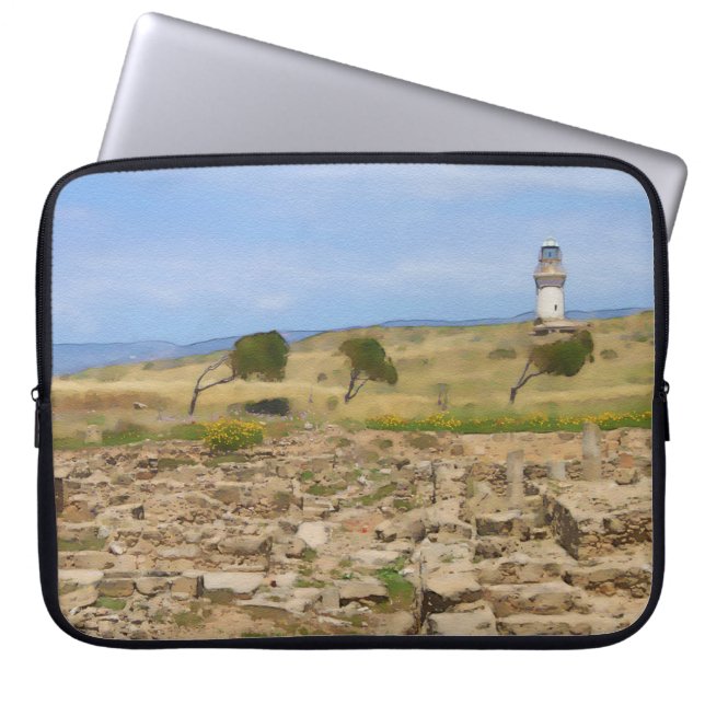 Capa Para Notebook Farol de aquarela (Frente)