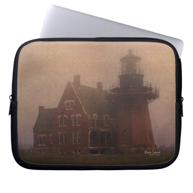 Capa Para Notebook Farol de Block Island (Frente)