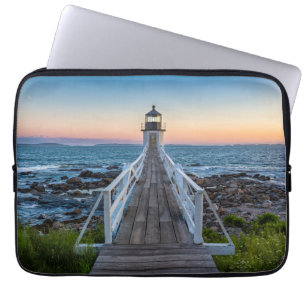 Capa Para Notebook Farol do ponto de Marshall no por do sol