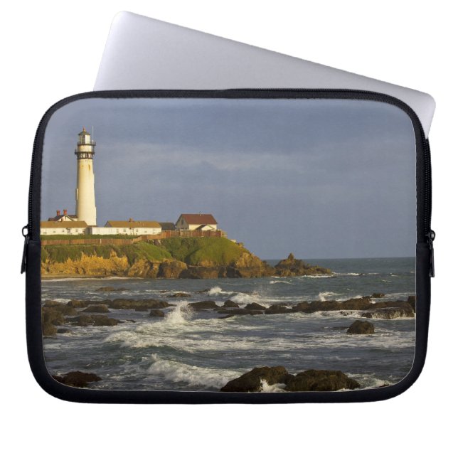 Capa Para Notebook Farol em Pigeon Point State Beach em San 2 (Frente)