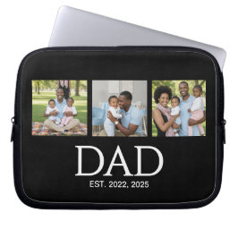 Capa Para Notebook Fathers Day Caps Black 3 Photo Dad Established 