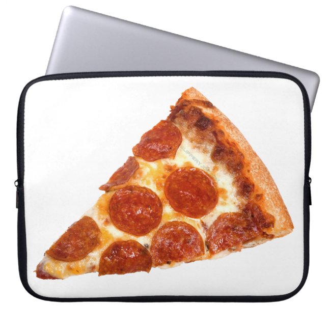 Capa Para Notebook Fatia de pizza de pepperoni clássica da SlipperyJo (Frente)