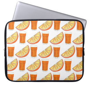 Capa Para Notebook Fatia fresca de Fruta de sumo de laranja de laranj