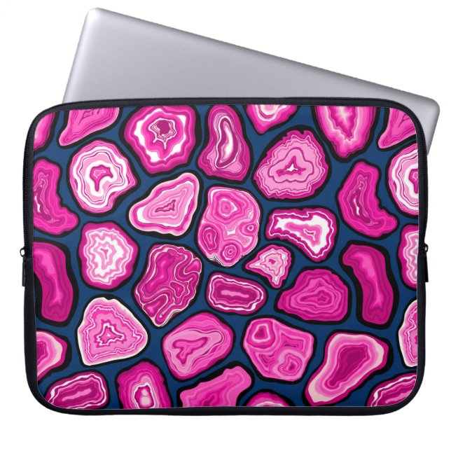 Capa Para Notebook Fatias de agata rosa (Frente)