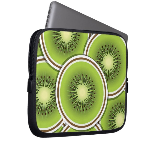 Capa Para Notebook Fatias de fruta de kiwi funky (Frente Esquerda)