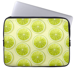 Capa Para Notebook Fatias de limão em amarelo claro