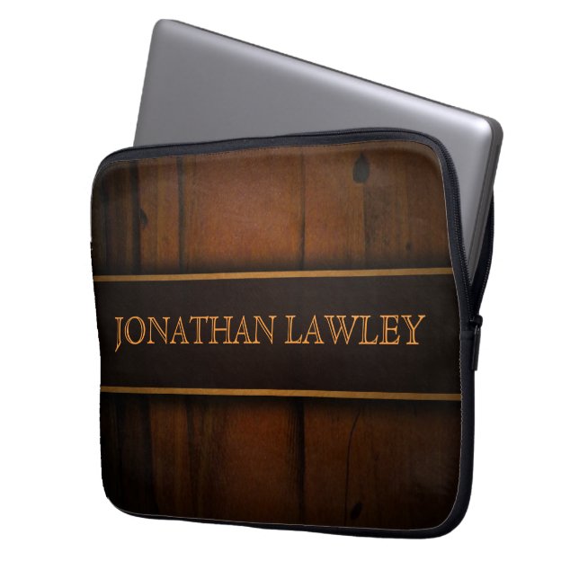 Capa Para Notebook Faux Wood Class Baltic Pine Wooden Design (Frente Esquerda)