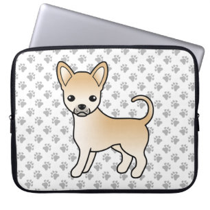 Capa Para Notebook Fawn Casaco Chihuahua Cartoon Cão e patas