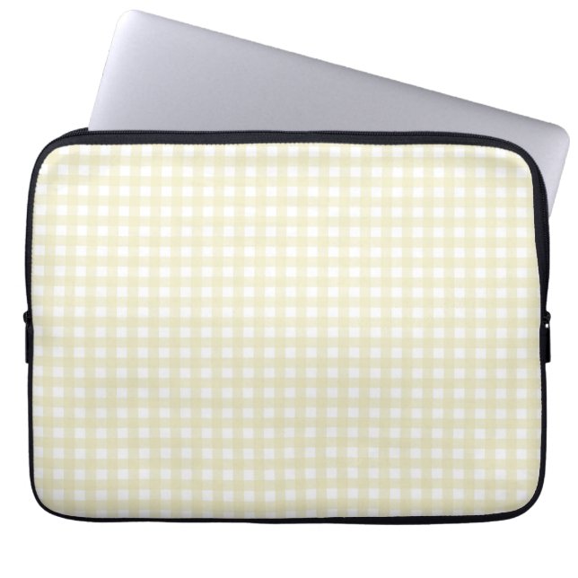 Capa Para Notebook Faye e Lauren Lemon Yellow Gingham (Frente)