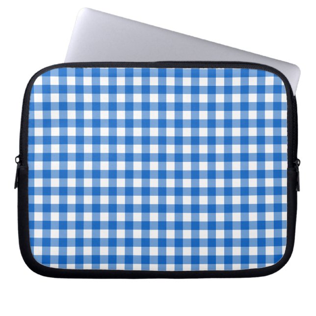 Capa Para Notebook Faye & Lauren Blue Gingham (Frente)