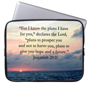 CAPA PARA NOTEBOOK FÉ EM JEREMIAH 29:11 SUNRISE VERSE