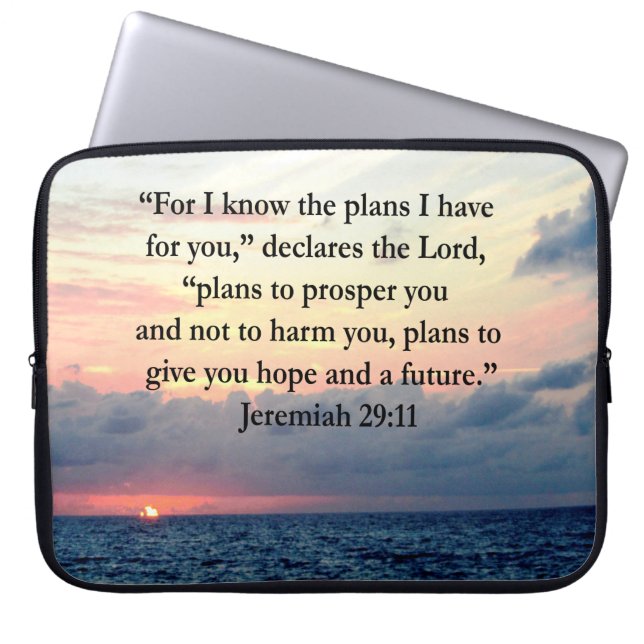 CAPA PARA NOTEBOOK FÉ EM JEREMIAH 29:11 SUNRISE VERSE (Frente)