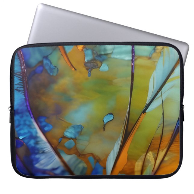 Capa Para Notebook Feather Abstrato AI Art (Frente)