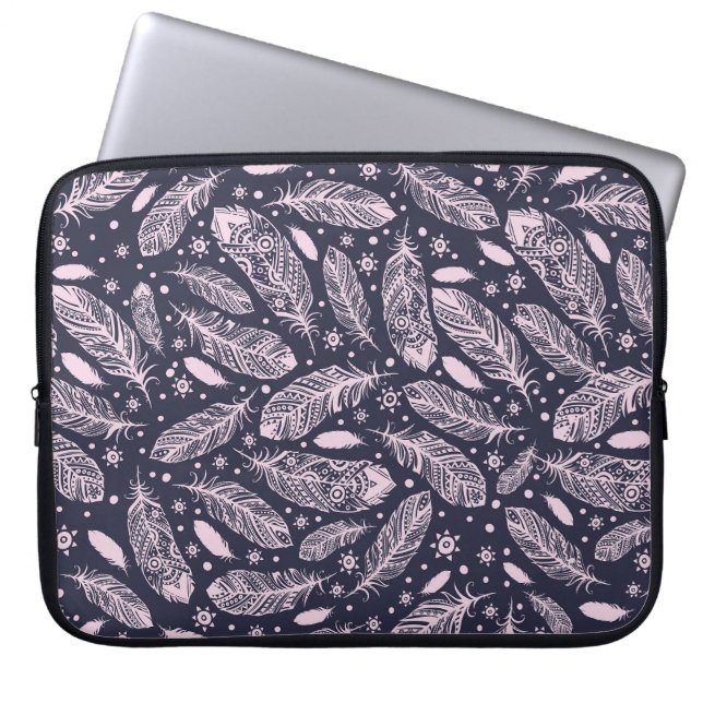 Capa Para Notebook Feathery Fantasy: Criação de Padrões Românticos (Frente)