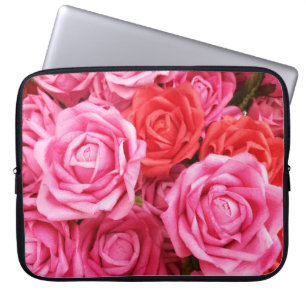 Capa Para Notebook Fechamento artificial do fundo da Rosa vermelha