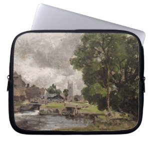 Capa Para Notebook Fechamento e moinho de John Constable Dedham
