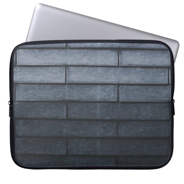 Capa Para Notebook Fecho da parede do tijolo de cinza (Frente)