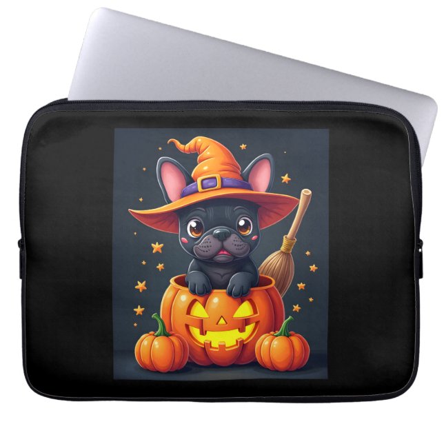 Capa Para Notebook Feiticeira francesa Pumpkin Halloween Mens Mulhere (Frente)