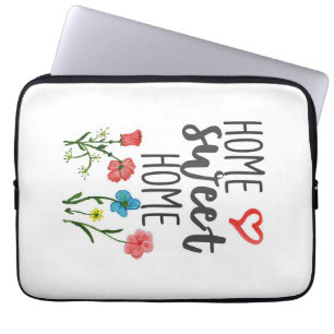 Capa Para Notebook Felicidade Citação Lar Flores De Casa Doces