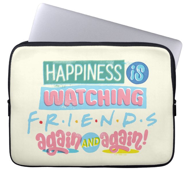 Capa Para Notebook Felicidade é Assistir FRIENDS™ Novamente & Novamen (Frente)