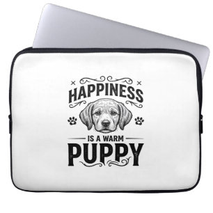 Capa Para Notebook Felicidade É Um Cachorrinho Quente Camisa Vintage