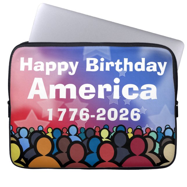 Capa Para Notebook Feliz Aniversário América 1776 a 2026 (Frente)