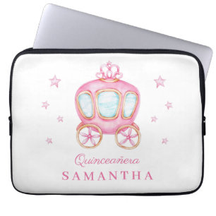 Capa Para Notebook Feliz aniversário, carruagem da princesa
