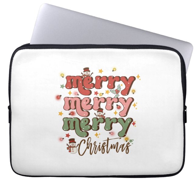 Capa Para Notebook Feliz de presente do Xmas Feliz Natal (Frente)
