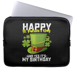 Capa Para Notebook Feliz Dia de São Patrício E Sim É Meu Aniversário