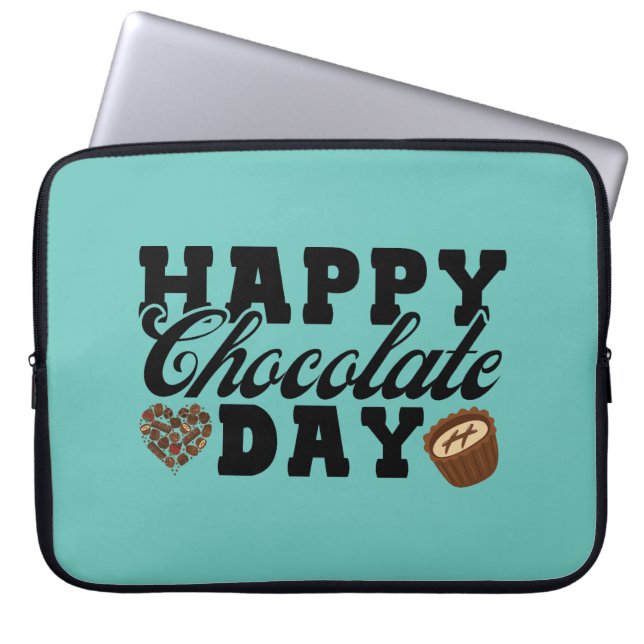 Capa Para Notebook Feliz Dia do Chocolate, Aluguel de Chocolate (Frente)