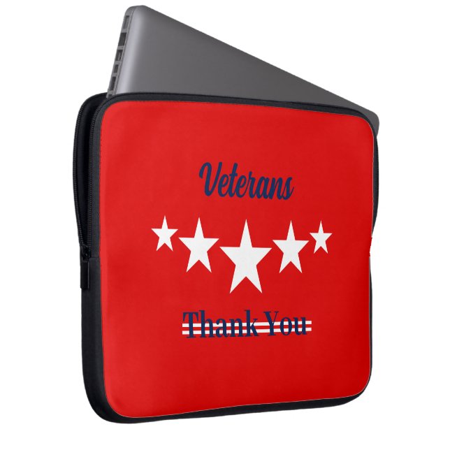 Capa Para Notebook Feliz Dia dos Veteranos (Frente Esquerda)