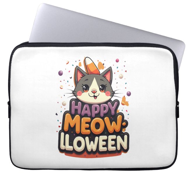 Capa Para Notebook Feliz Gato de Miau (Frente)