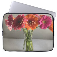 Feliz Gerbera Colorida Flor +Nome Personalizado