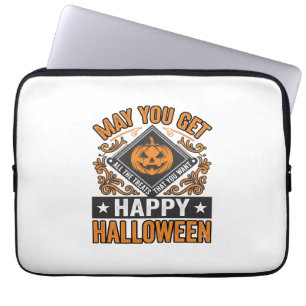 Capa Para Notebook Feliz Halloween Abóboras Guloseimas Vintage