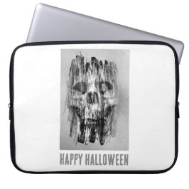 Capa Para Notebook Feliz Halloween. Caveira aflita