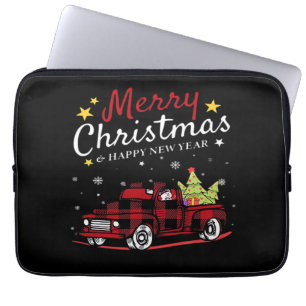 Capa Para Notebook Feliz Natal Buffalo Caminhão Boneco de Neve Árvore