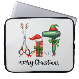 Capa Para Notebook Feliz Natal Cabeleireiro Estilista Festivo Natal