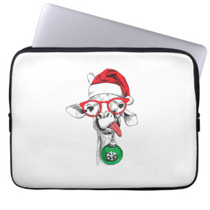 Capa Para Notebook Feliz Natal Girafa, Feliz Natal Girafa