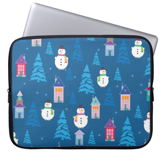 Capa Para Notebook Feliz Padrão de Natal (Frente)