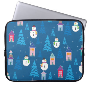 Capa Para Notebook Feliz Padrão de Natal