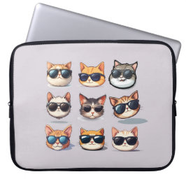 Capa Para Notebook Feltron Frenzy Cat Theme Laptop Eletrônicos Bag